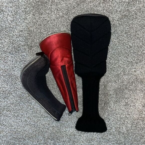 Set of 3 worn old hybrid & 5 head cover covers - Picture 3 of 3